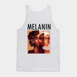 Shades Of Melanin Women Afrocentric Black Pride Tank Top